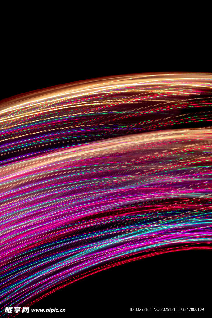 炫彩流动线条抽象背景图