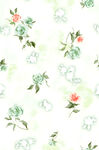 清新花卉水彩无缝图案