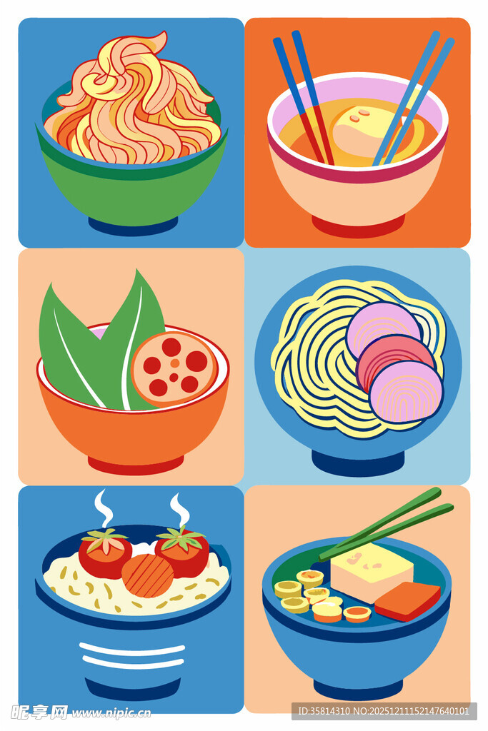 多彩亚洲美食拼盘