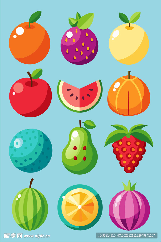 多彩缤纷水果集合