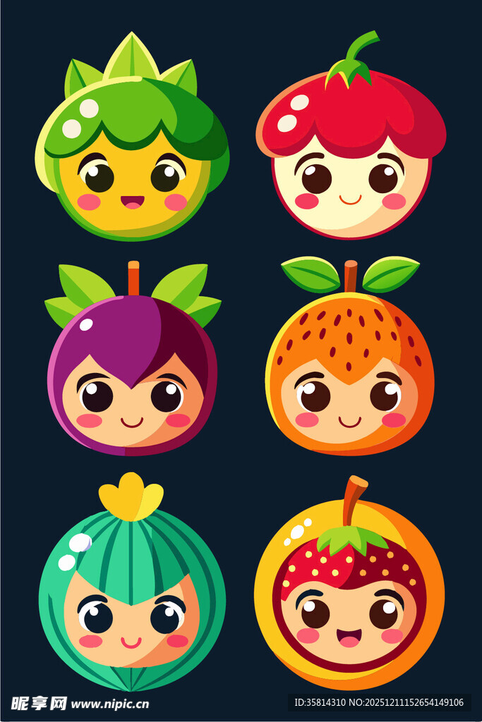 可爱水果拟人卡通形象