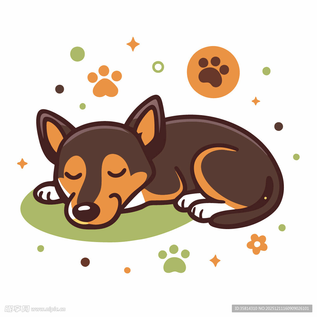 熟睡的可爱狗狗