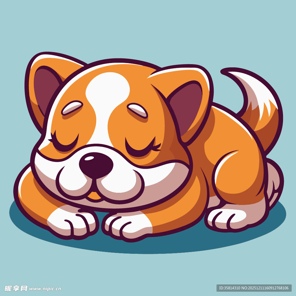 酣睡的可爱小狗