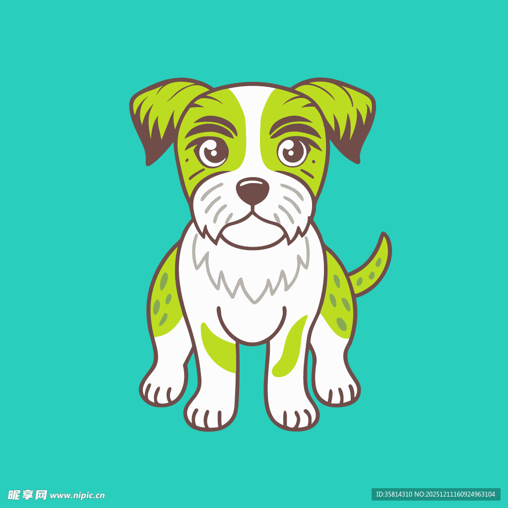 可爱斑点小狗插画