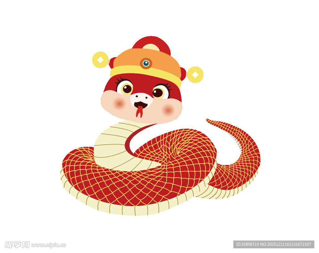 福帽萌蛇贺岁