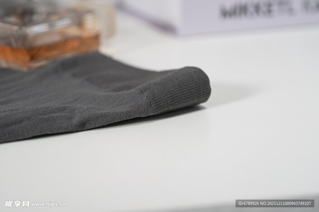 灰色丝袜布料特写