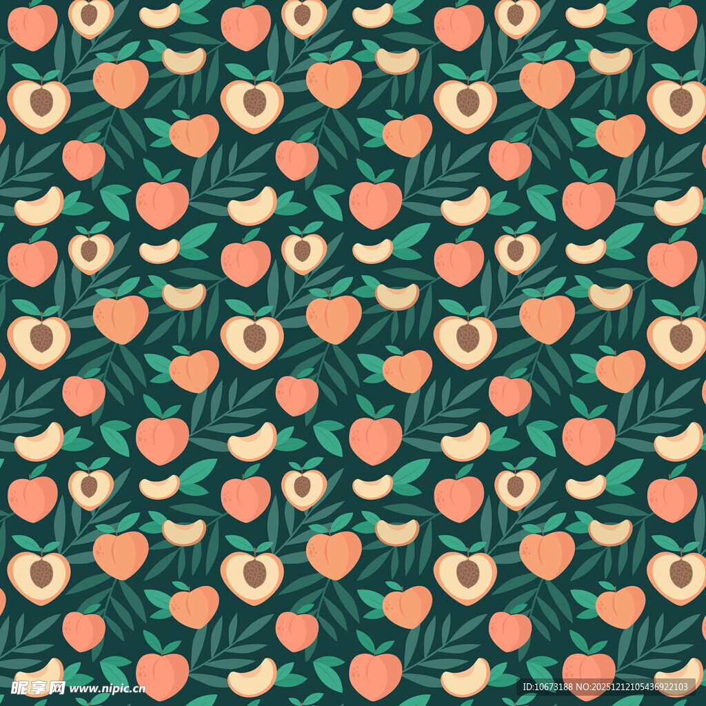 桃心花卉图案背景设计