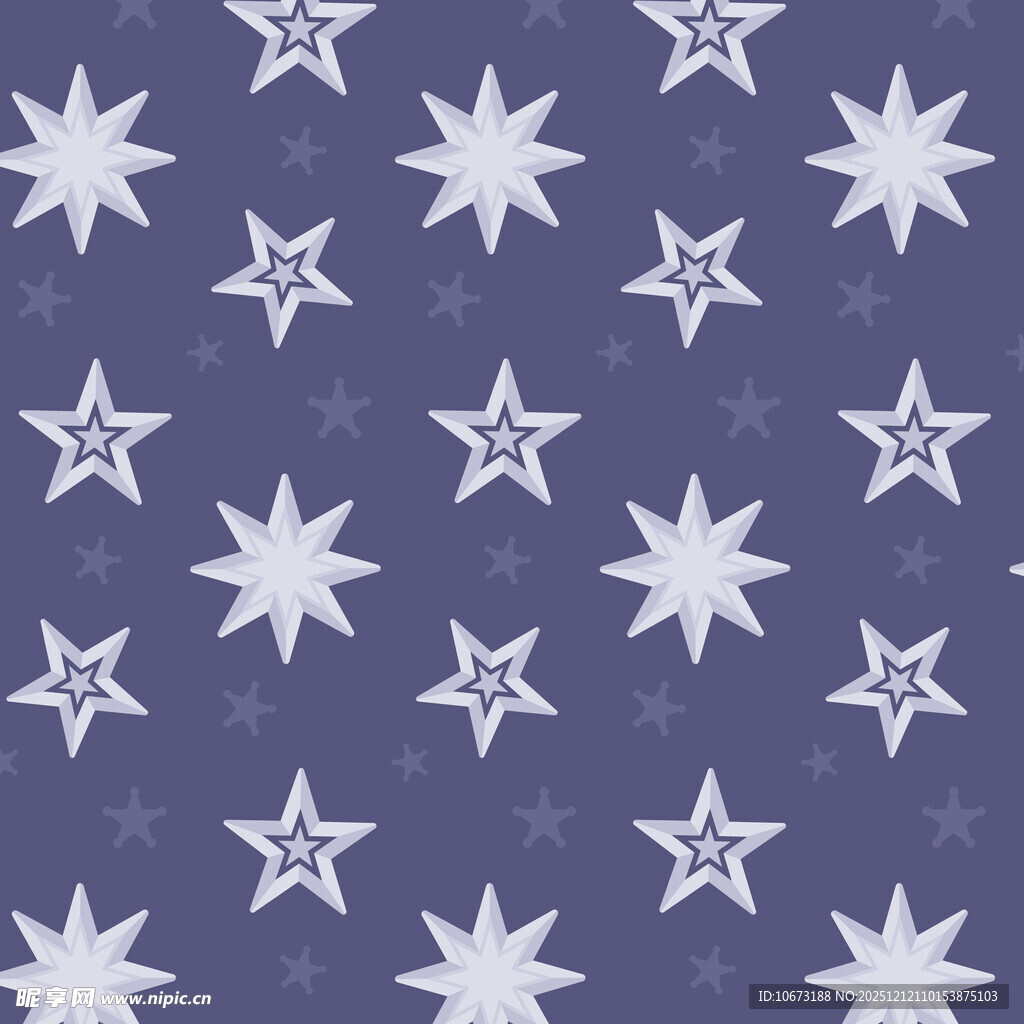 紫色背景白色星星图案