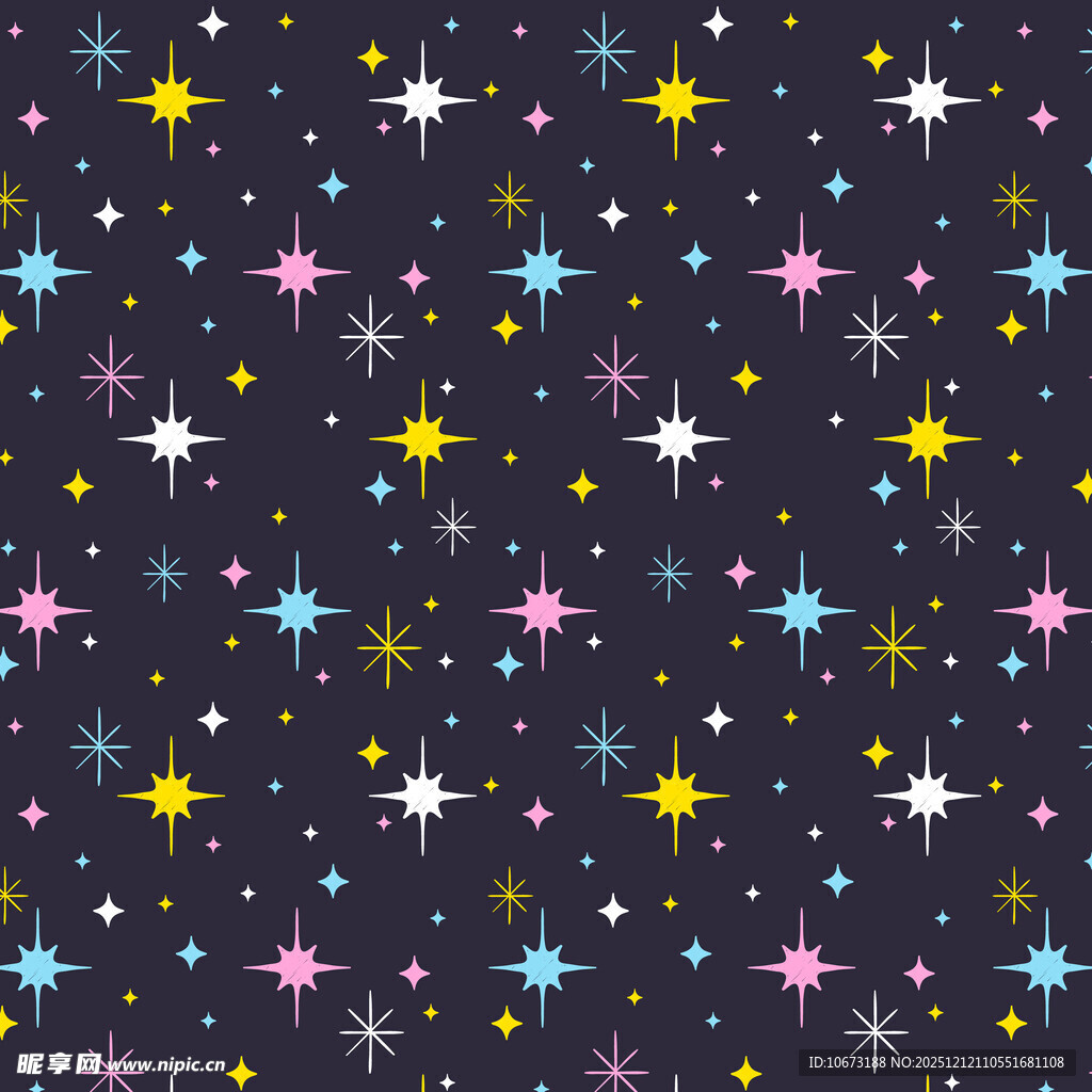 多彩星星图案背景