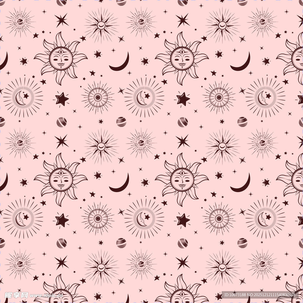 粉色花卉几何图案背景