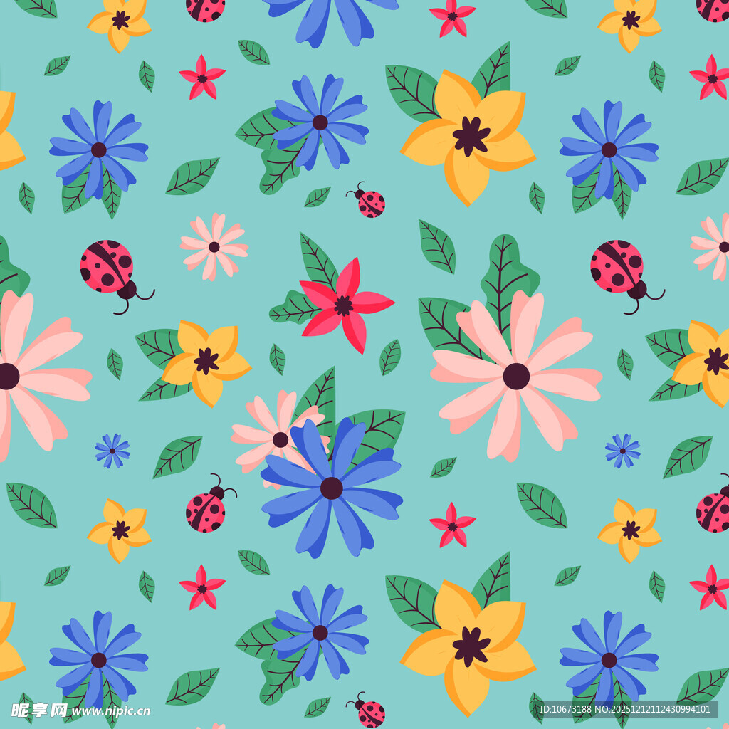 清新花卉图案背景