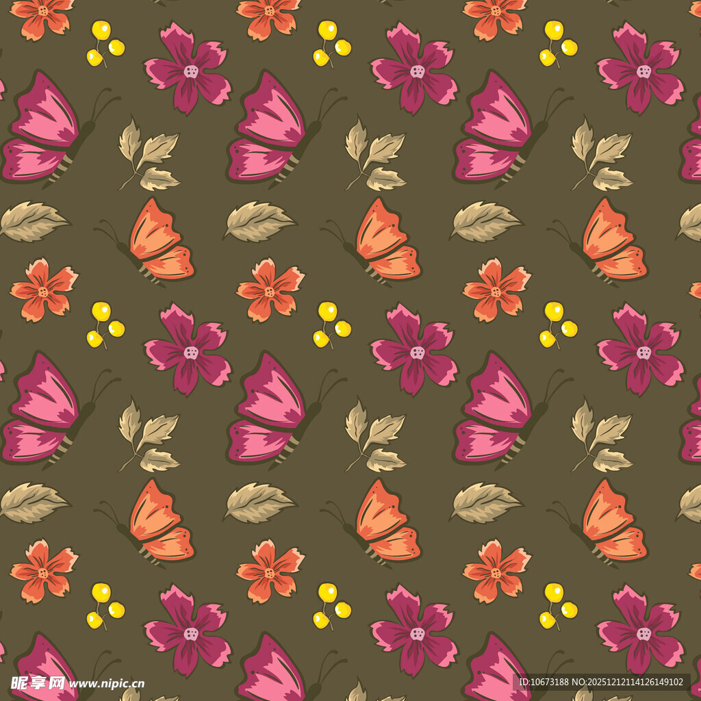 多彩花卉图案背景