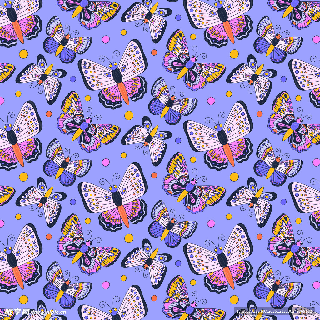 梦幻蝴蝶图案背景