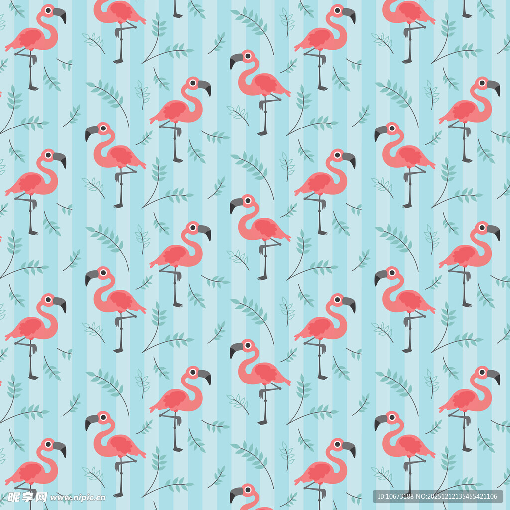 火烈鸟图案背景图