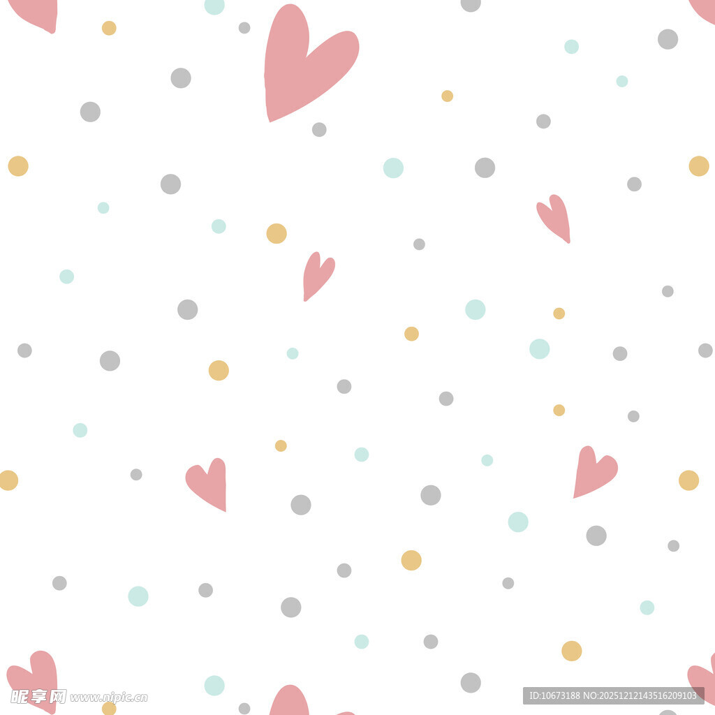 爱心波点简约图案背景