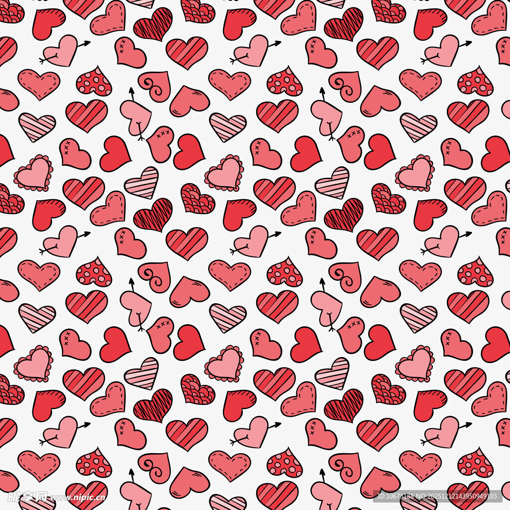 爱心草莓图案背景