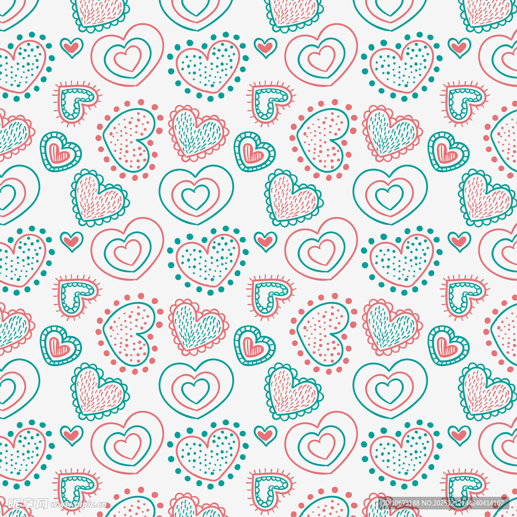 可爱心形图案背景