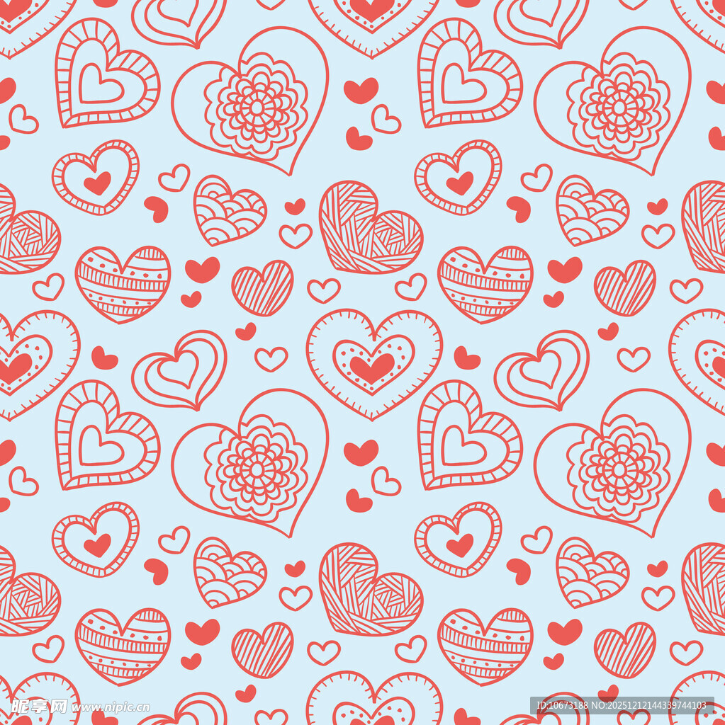 粉色爱心图案背景