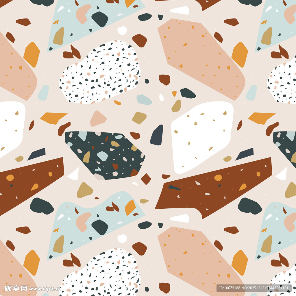 多彩几何水磨石图案纹理