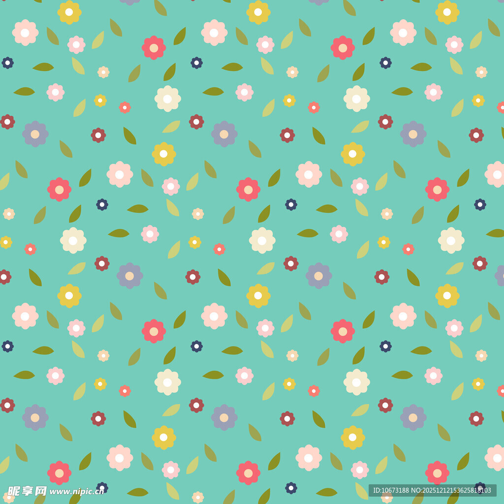 清新碎花图案背景