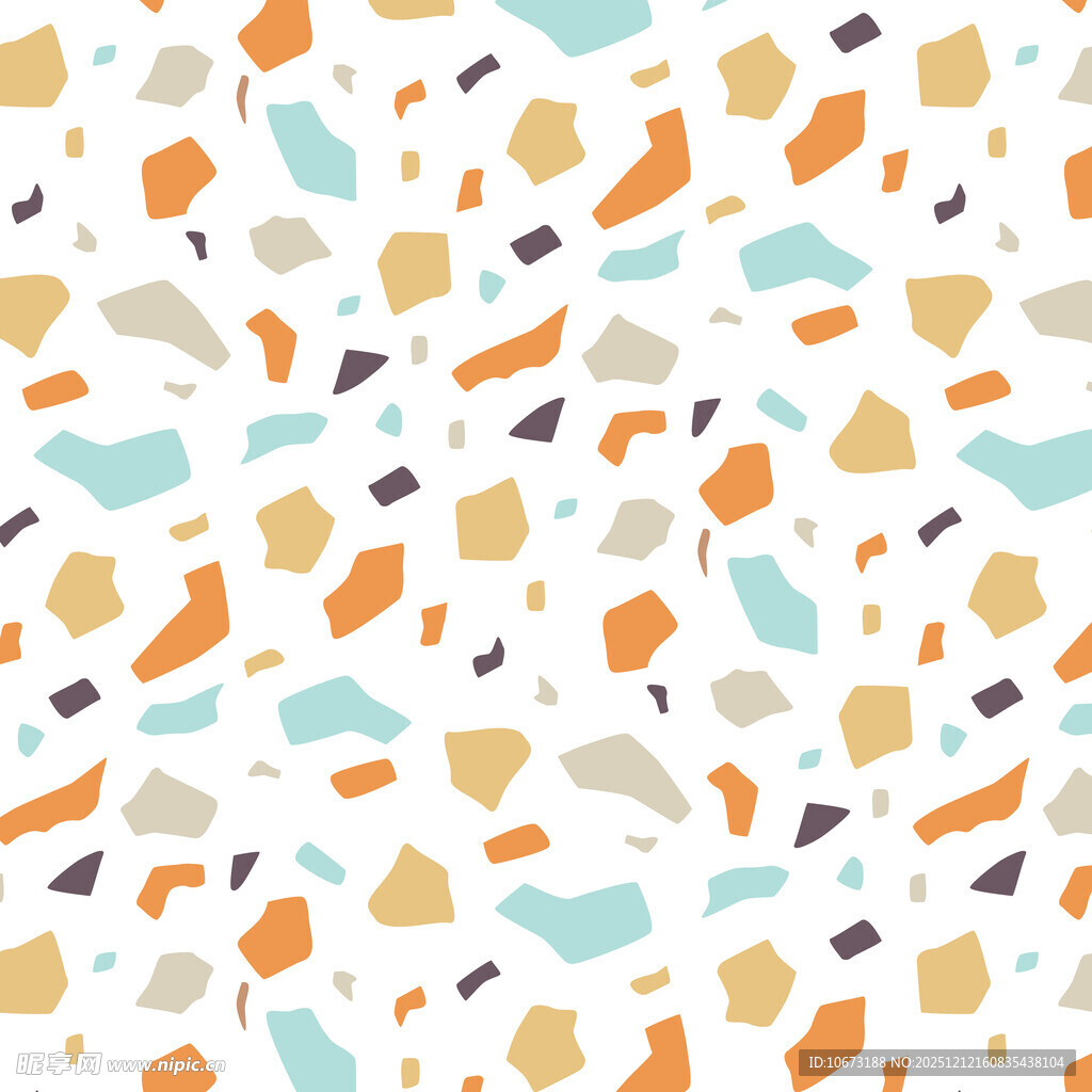 多彩几何碎片无缝图案