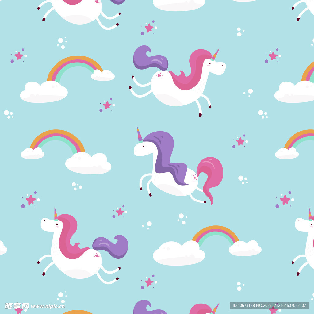 梦幻独角兽图案背景