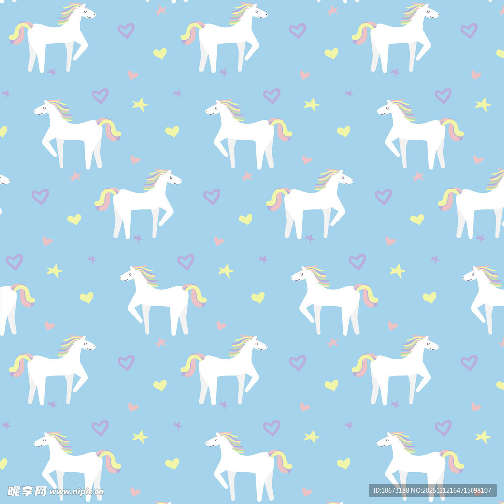 梦幻独角兽图案背景
