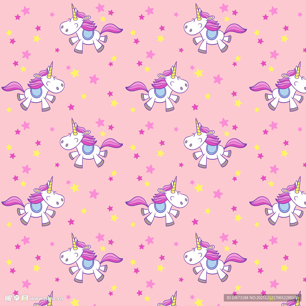 粉色独角兽图案背景