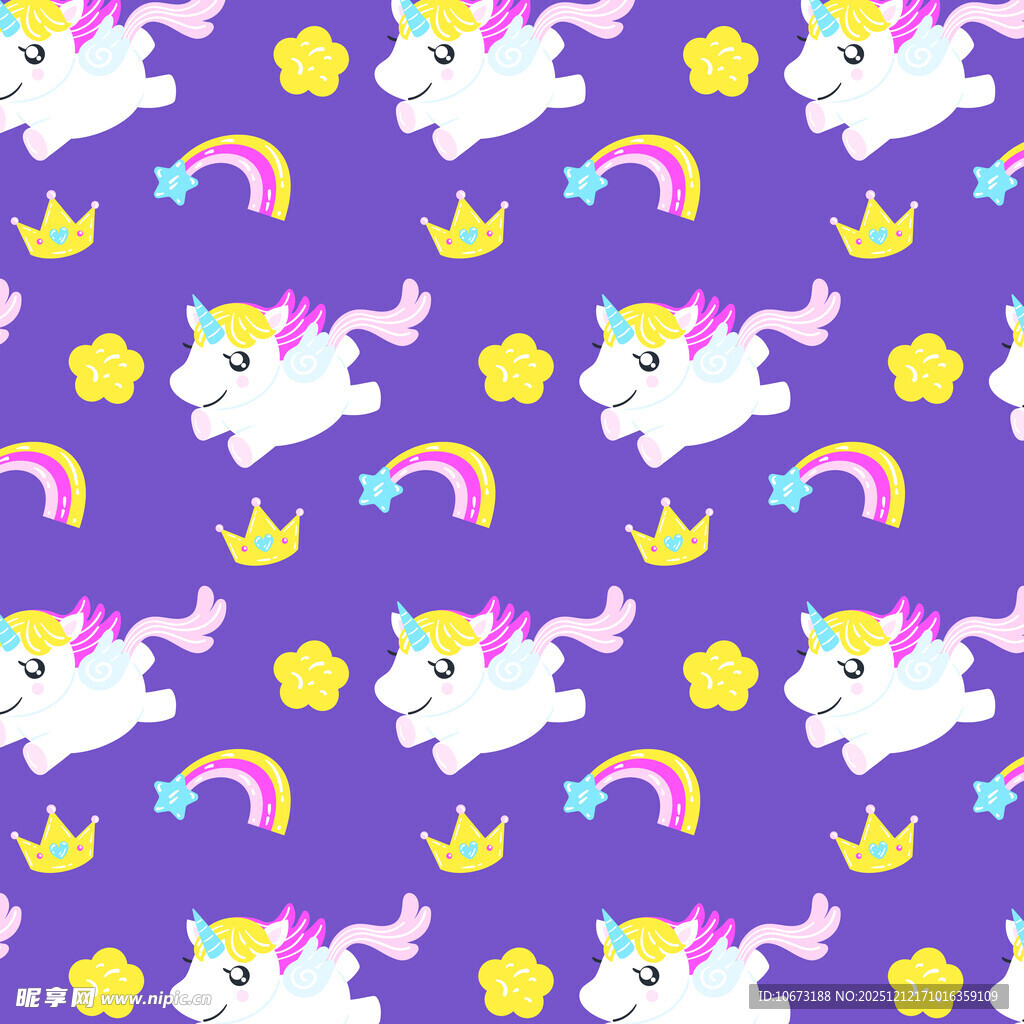 梦幻独角兽图案背景