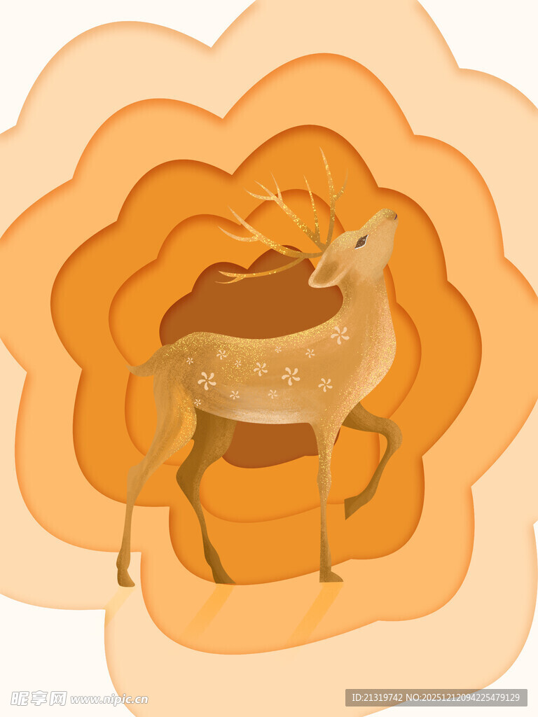 卡通手绘鹿