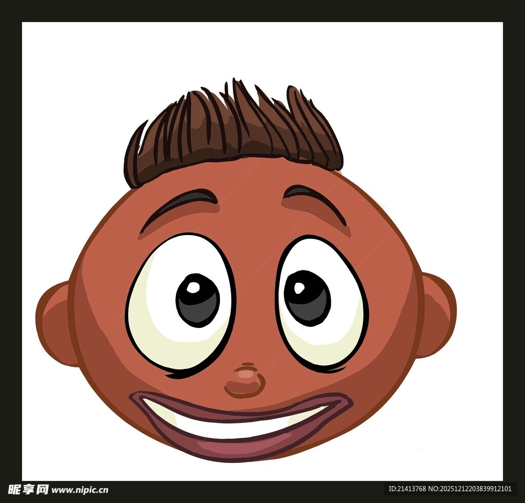 卡通笑脸男孩头像