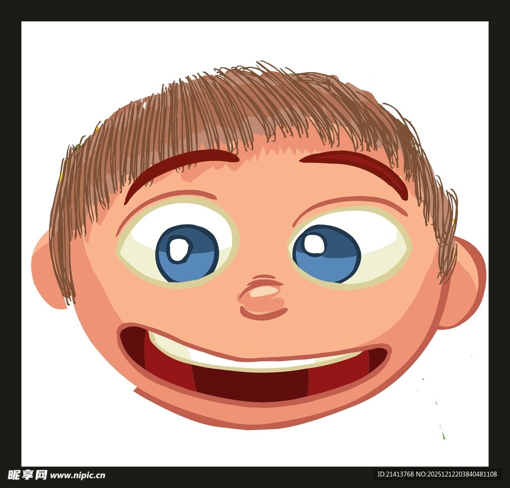 卡通男孩笑脸
