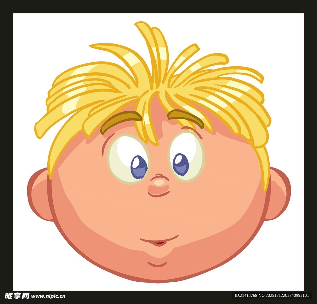 可爱金发卡通小孩头像