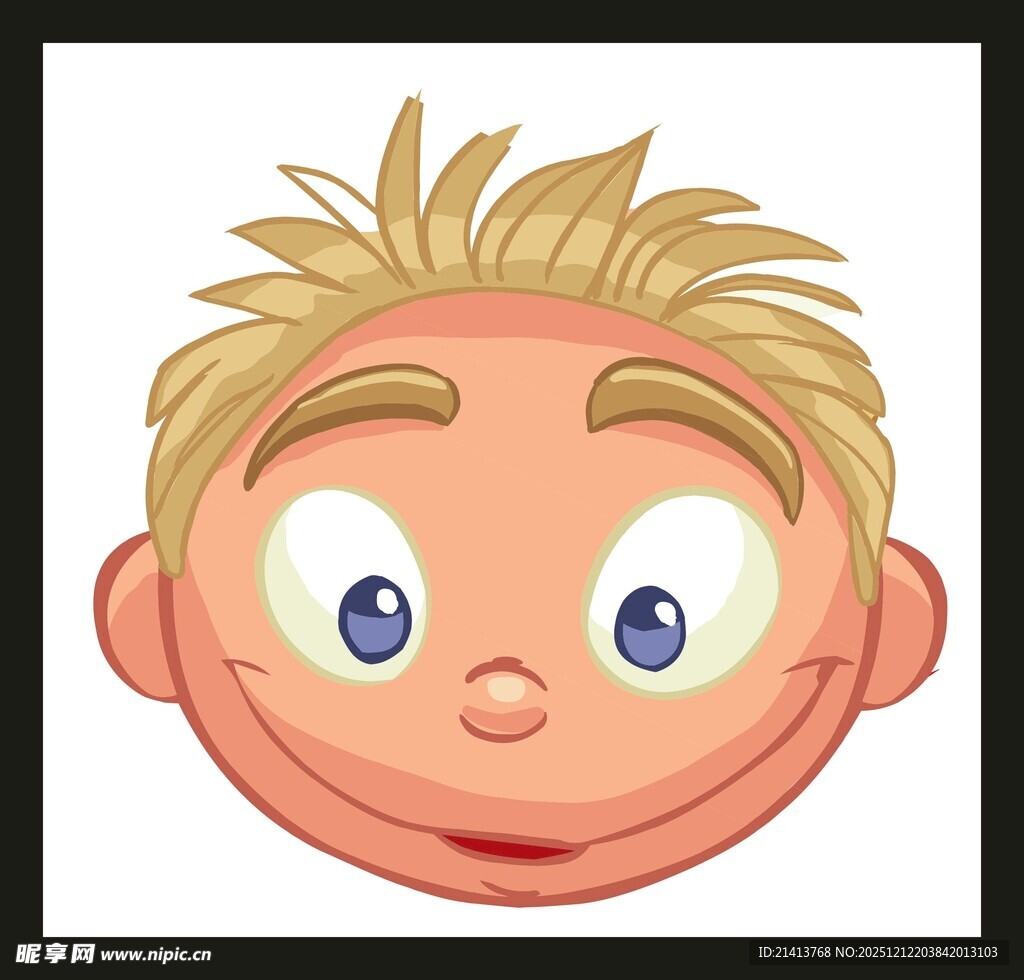 卡通金发男孩头像