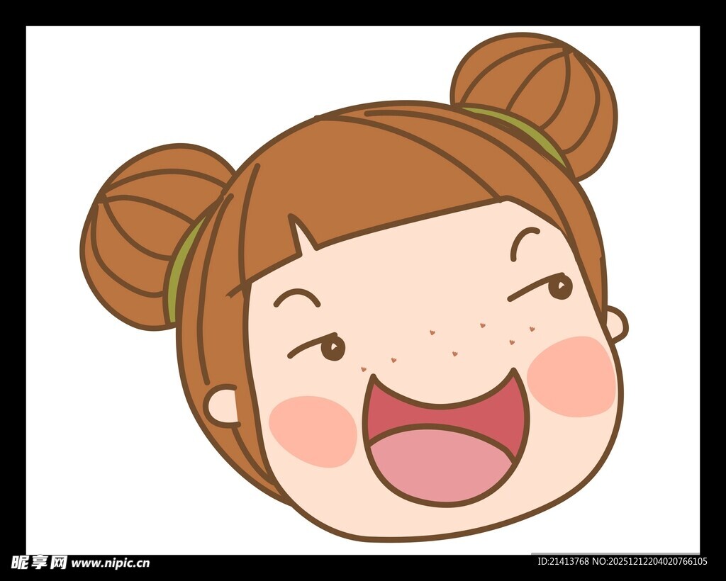 双马尾笑靥女孩头像