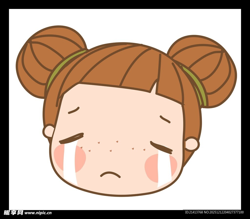 委屈小女孩卡通形象