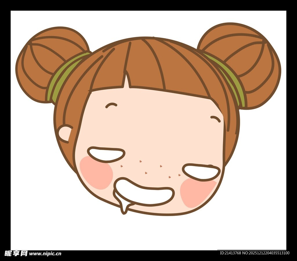 双马尾萌趣卡通女孩形象