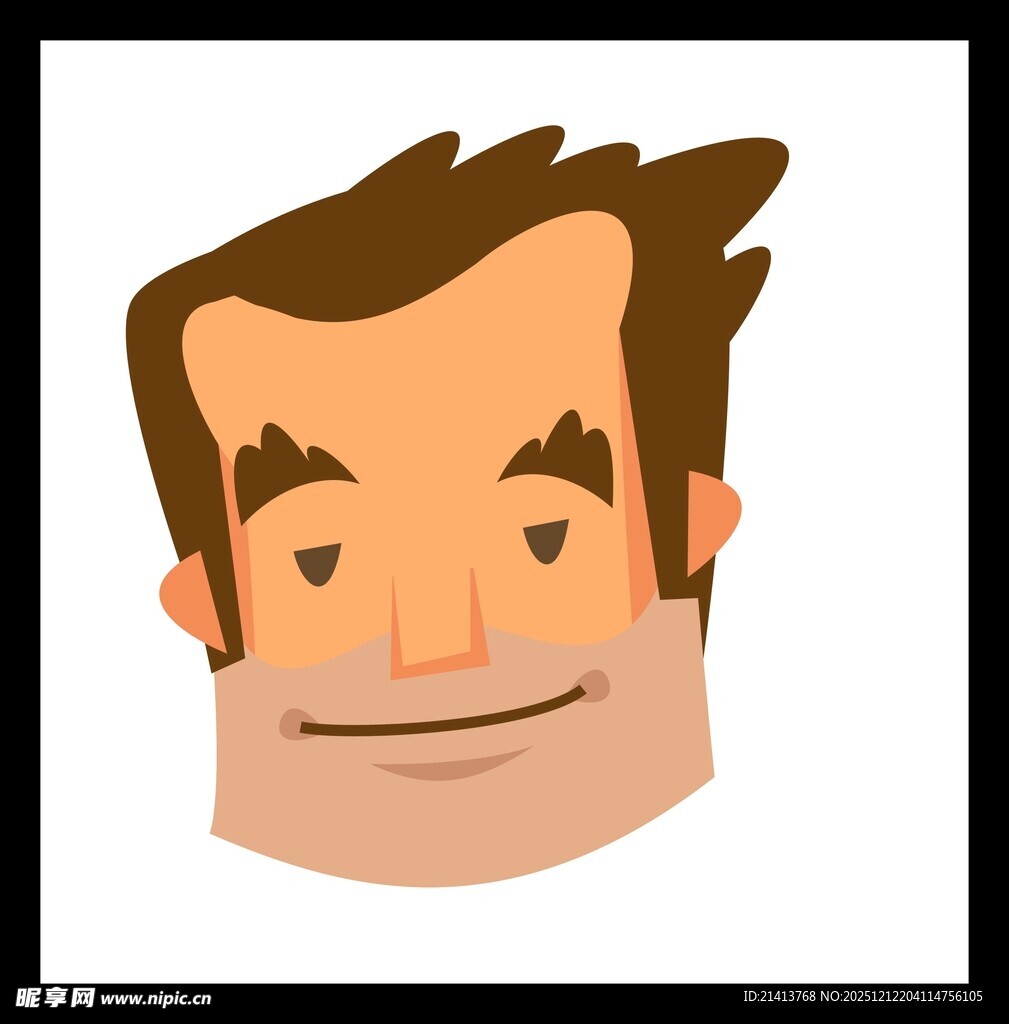 卡通风格男性头像