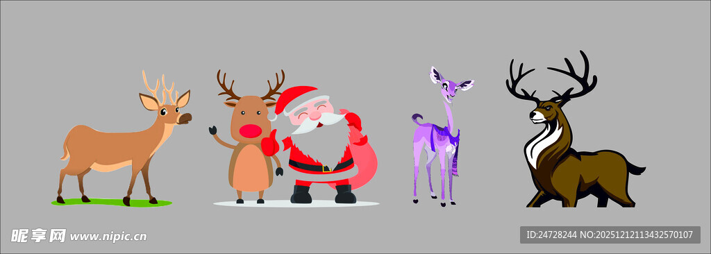 圣诞老人与动物们