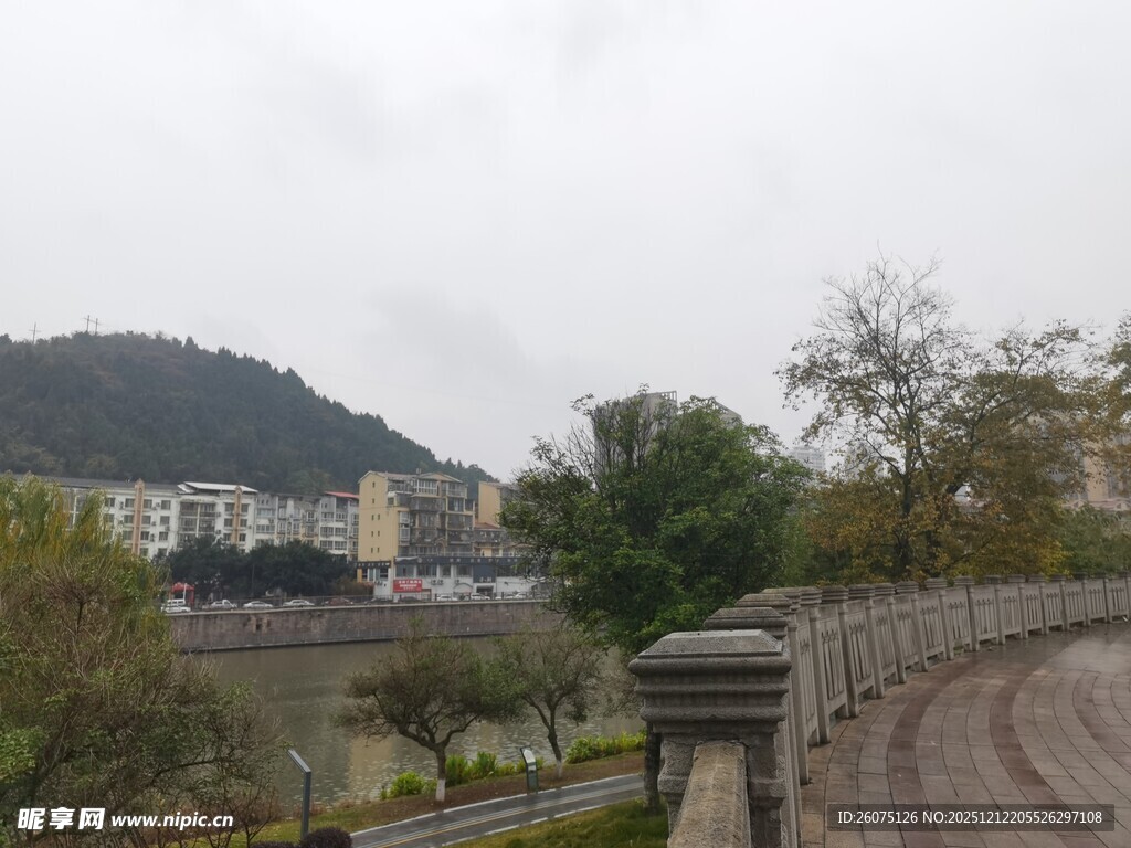 山间公路旁的景致