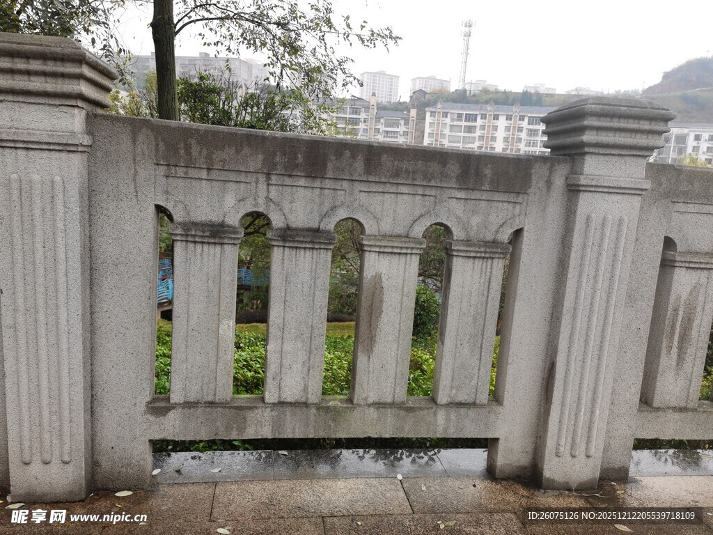 石质护栏景观