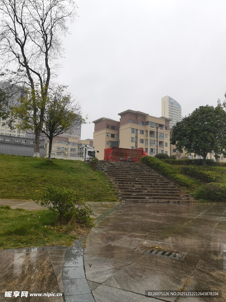 雨后城郊湿地景观