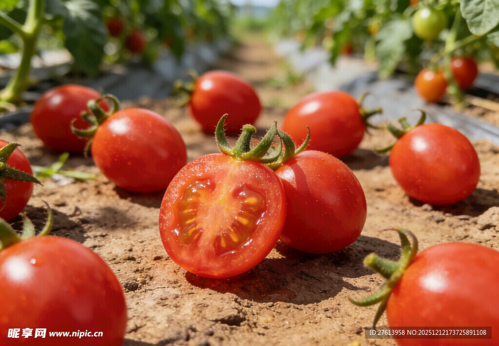 田间的红番茄