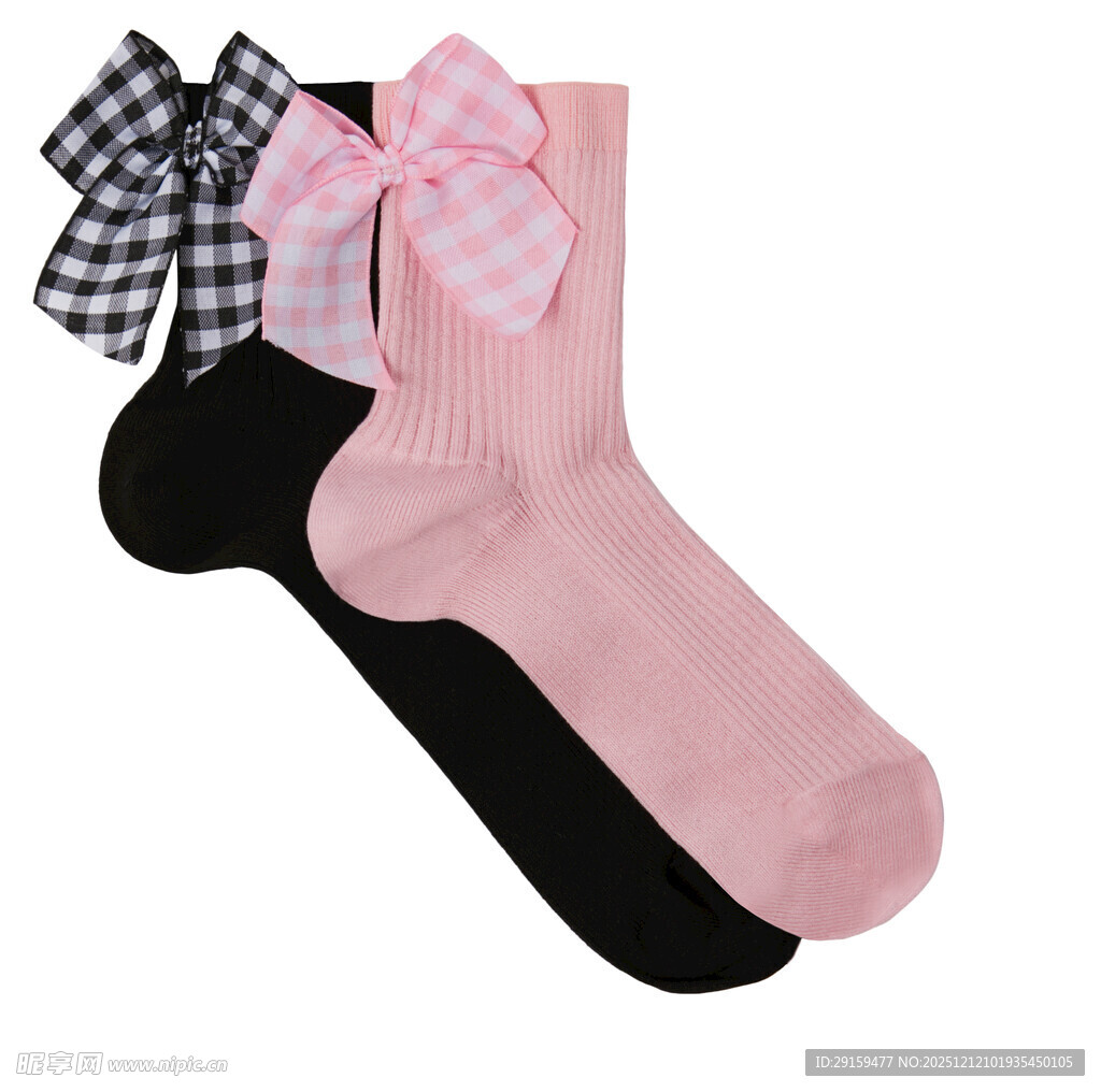 可爱蝴蝶结装饰儿童袜子