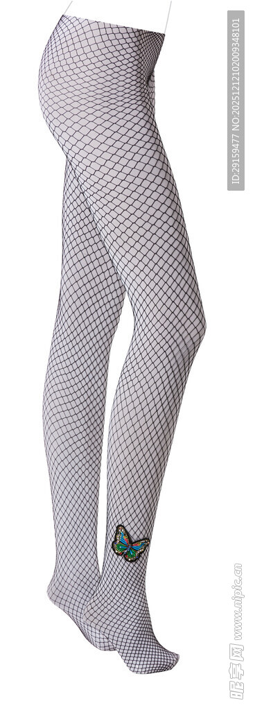 女童白色花纹连裤袜