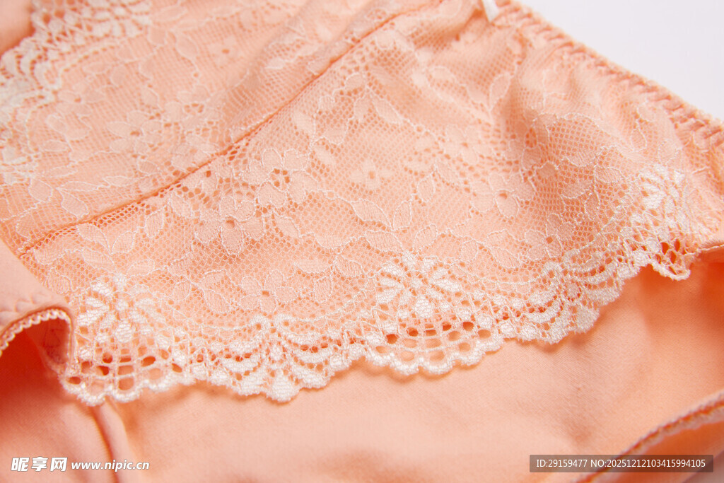 粉色蕾丝边精致布料