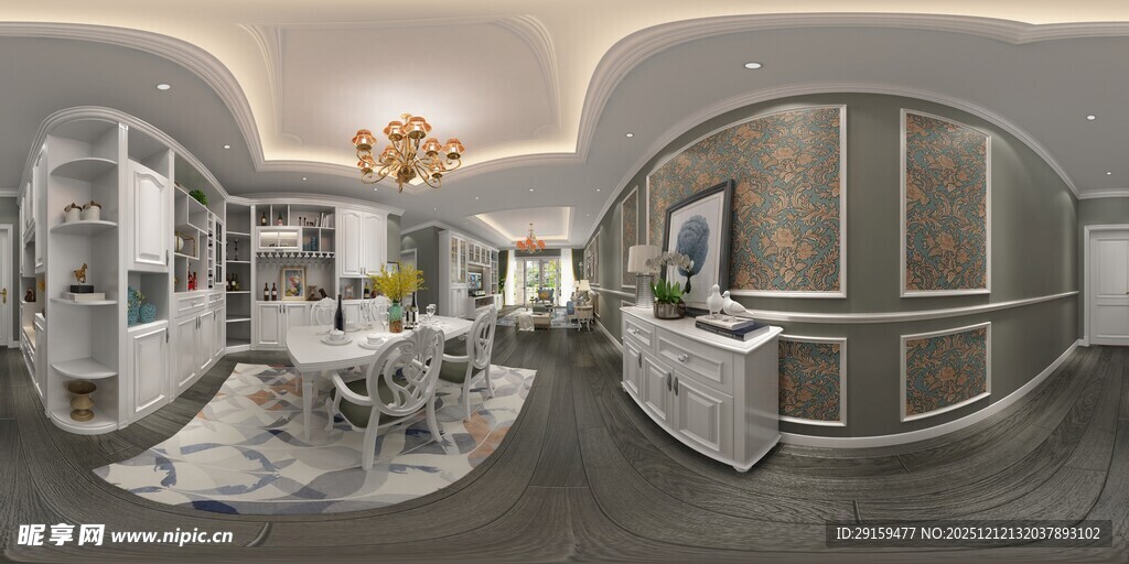 现代厨房全景展示