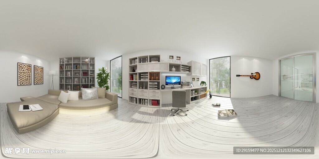 现代简约风客厅全景