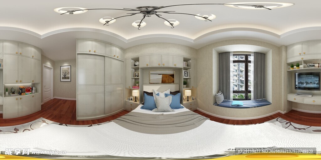 现代风格客厅全景展示