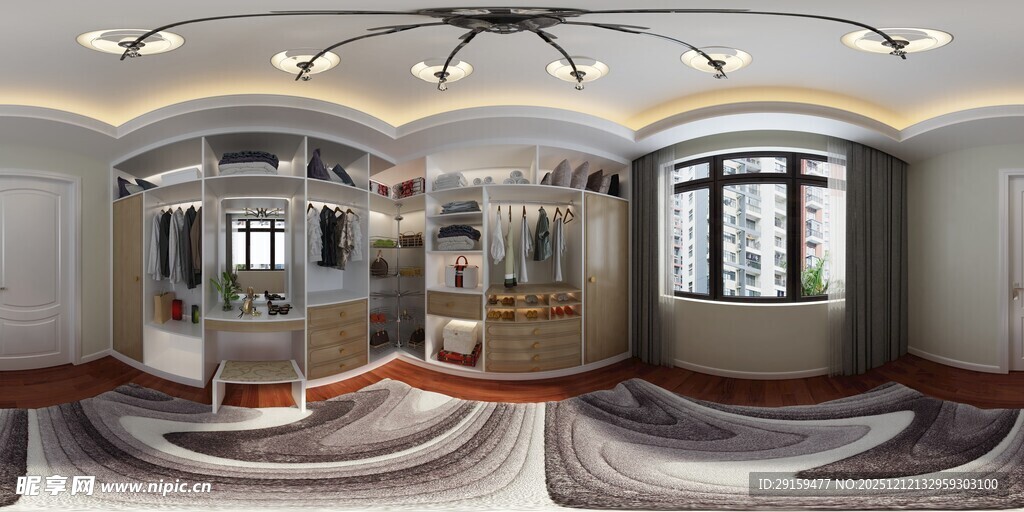 现代简约风格室内全景图